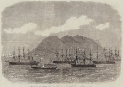 Llegada de la flota del canal con los señores del Almirantazgo en Gibraltar de Edwin Weedon